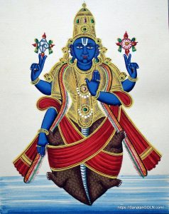 Half-Human and Half-Tortoise depiction of Vishnu