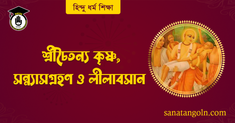 শ্রীচৈতন্য কৃষ্ণ, সন্ন্যাসগ্রহণ ও লীলাবসান