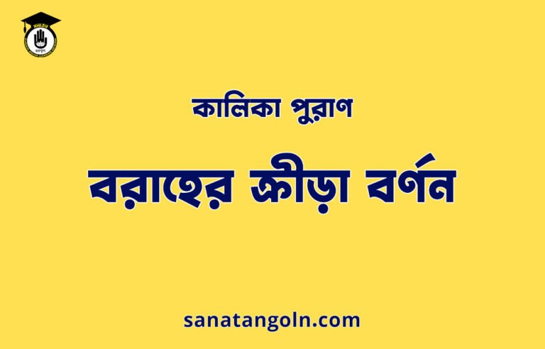 বরাহের ক্রীড়া বর্ণন - কালিকা পুরাণ